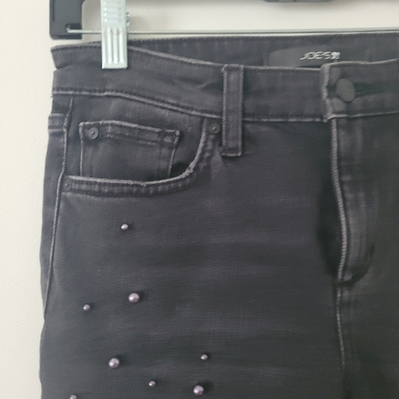 Joe's The Smith High-Rise Straight leg Ankle lengt jeans raw hem  in black Sz 25 - Picture 7 of 15